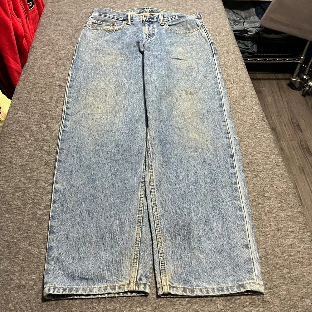 Levis 560 Comfort Fit Jeans Mens 34x32 Light Wash Denim Relaxed Tapered 560-0251